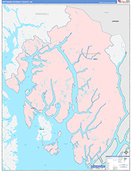 Ketchikan GatewayBorough (County), AK Wall Map Color Cast Style 2026